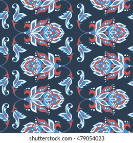 floral wallpaper. damask seamless vector background