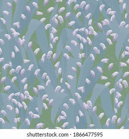Floral Wallpaper with Lily Flowers. Seamless Pattern with Wild Flowers for Tablecloth Wallpaper Linen. Vector Seamless Texture. Colorful Rapport. Vintage Pattern.