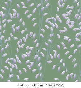 Floral Wallpaper with Lily Flowers. Seamless Pattern with Wild Flowers for Tablecloth Textile Dress. Vector Seamless Texture. Colorful Rapport. Trendy Pattern.