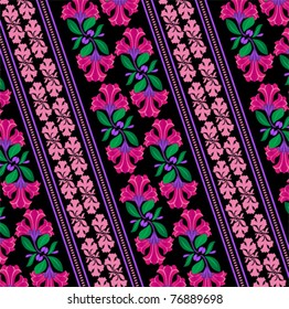 floral wall-paper pattern