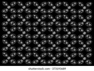  Floral wallpaper pattern. Hand drawing illustration.