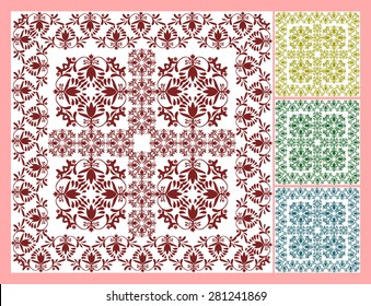 Floral wallpaper pattern vector illustration Floral antique background Ornamental elegant flower designs in pastel colors Swirly plants Seamless pattern Great for wall, tiles, carpets, fabric print 
