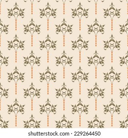 floral wallpaper in seamless pattern