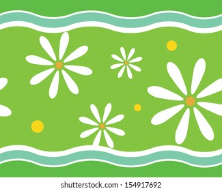 floral wallpaper, seamless pattern, green color