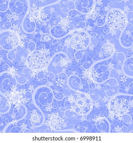 floral wallpaper & snowflakes