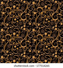 Floral wallpaper. Vector illustration