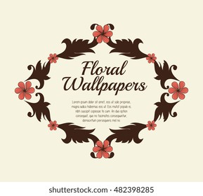 floral wallpapers design isolated