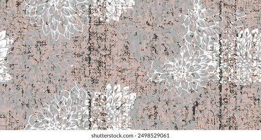 floral washed digital watercolor painting stripe brush seamless pattern background.boho camouflage strokes tie dye batik. ombre gradient multicolor for surface print ikat gradient tileable