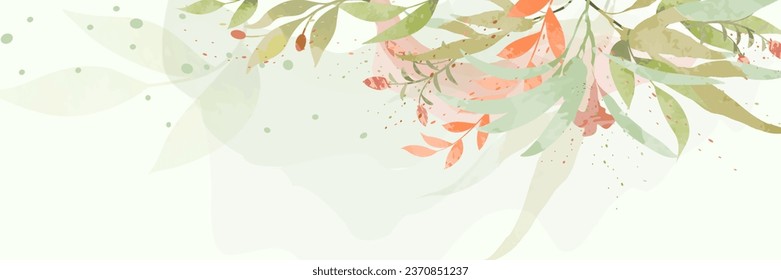 
Floral watercolor background abstract. Vector illustration.