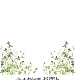 Floral watercolor background in vector