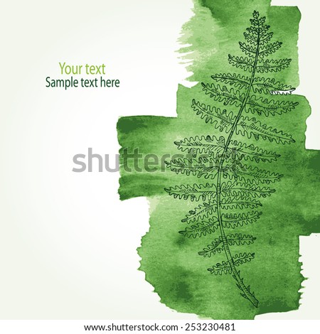 floral watercolor background in vector. hand drawn