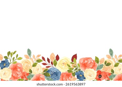 Floral watercolor flower for wedding, birthday, card, background, invitation, wallpaper, sticker, decoration etc.