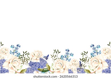 Floral watercolor flower for wedding, birthday, card, background, invitation, wallpaper, sticker, decoration etc.