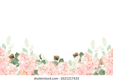 Floral watercolor flower for wedding, birthday, card, background, invitation, wallpaper, sticker, decoration etc.