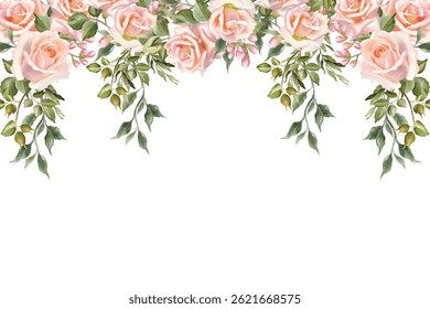 Floral watercolor flower for wedding, birthday, card, background, invitation, wallpaper, sticker, decoration etc.