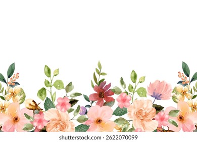 Floral watercolor flower for wedding, birthday, card, background, invitation, wallpaper, sticker, decoration etc.