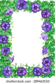 Floral watercolor frame.