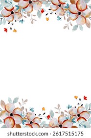 Floral watercolor garden for wedding, birthday, card, background, invitation, wallpaper, sticker, decoration etc.