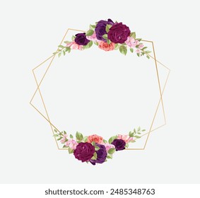 Floral Watercolor Ring. Illustrator and designer. Wedding Invites, save the date, Birthday Invites, Video Invites, E-Cards.