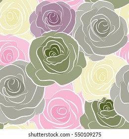 Floral watercolor seamless background. Multicolor vector textile print for bed linen, jacket, package design, fabric and fashion concepts. Multicolored seamless pattern with flowers.