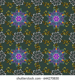 Floral watercolor seamless background. Vector textile print for bed linen, jacket, package design, fabric and fashion concepts. Seamless pattern with blue flowers.