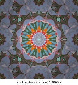 Floral watercolor seamless background. Vector textile print for bed linen, jacket, package design, fabric and fashion concepts. Seamless pattern with blue flowers.