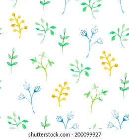 Floral watercolor seamless pattern