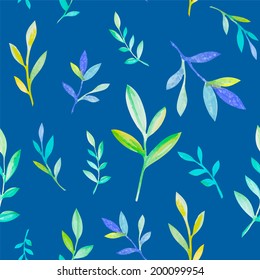 Floral watercolor seamless pattern