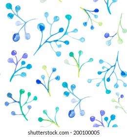 Floral watercolor seamless pattern