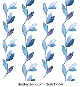 Floral watercolor seamless pattern. Beautiful vector hand drawn texture. Romantic background for web pages, wedding invitations, save the date cards. Watercolor vector.