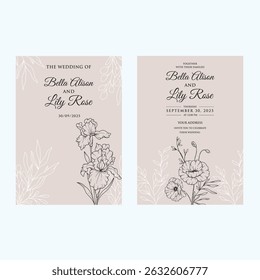 Floral in watercolor vector background. wallpaper design with pink flowers, line art, golden texture
