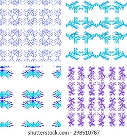 Floral watercolor vector. Seamless abstract hand-drawn  pattern.Bright background.