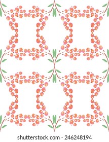 Floral watercolor vector seamless pattern. Hand drawn texture. Background for save the date cards, web pages, invitations.