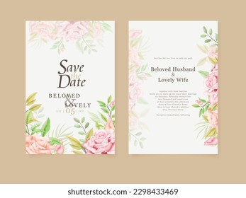 Floral Watercolor Wedding Invitation Template