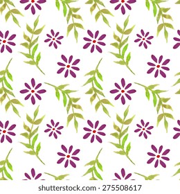 Floral watercolor.Seamless pattern.