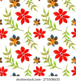Floral watercolor.Seamless pattern.