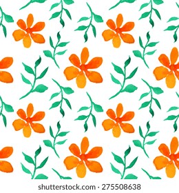 Floral watercolor.Seamless pattern.