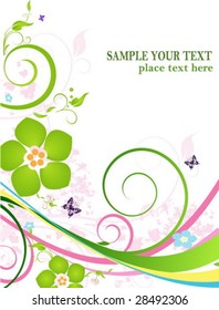 Floral wave background