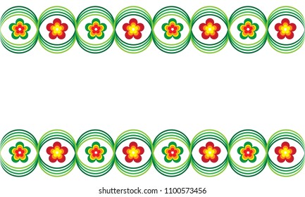 floral and wave pattern background