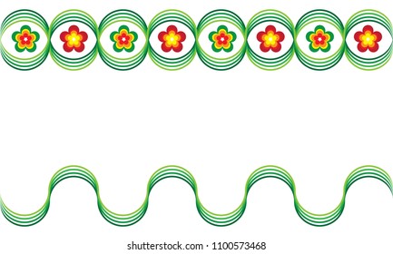 floral and wave pattern background