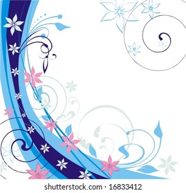 floral wavy background