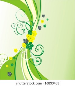 floral wavy background