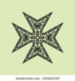 floral weaved stylized cross decor