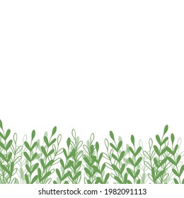 Floral web banner with drawn color exotic leaves. Nature concept design. Modern floral compositions with summer branches. Vector illustration on the theme of ecology, natura, environment. Copy space.