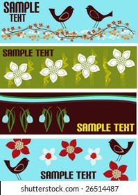 Floral Web Banner Templates