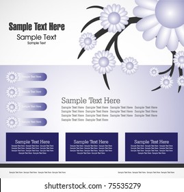 floral web design template