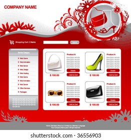 Floral web template