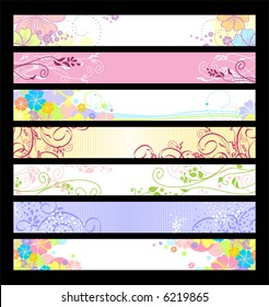 Floral website banners. 468x60 & 730x90 sizes / Floral collection