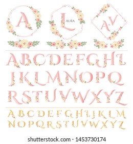 Floral Wedding Alphabet Complete Set