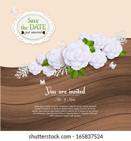 Floral wedding background. Vector illustration